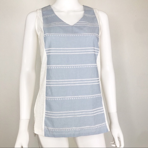 Tommy Hilfiger Cotton top blue sleeveless top size S - Picture 3 of 11